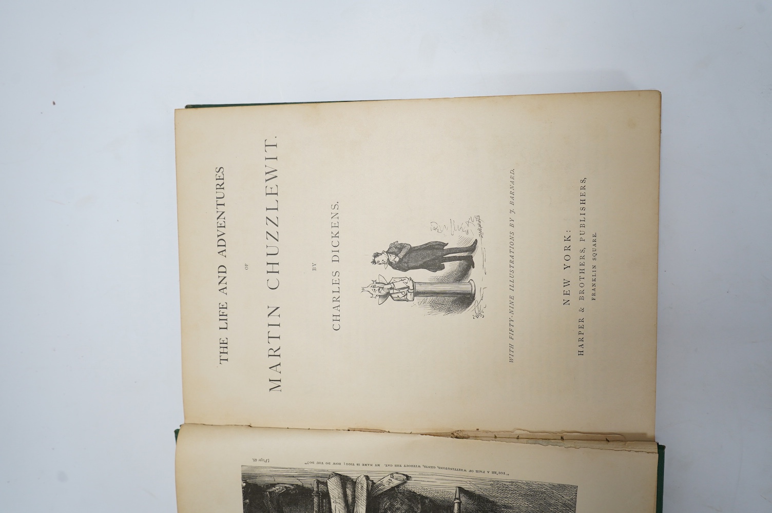 Dickens, Charles - The Works of Charles Dickens, the Household Editions. 14 vols, (of 16), 4to, publishers uniform green cloth with gilt and black to front and spine. Single volumes issued from 1873 - 1877, each with tit